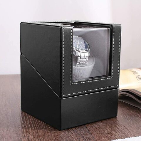 Doreen Latest Watch Winder Box with Rotation Modes Mute Japanese Motor Dual Watches Rotation Storage Case Display Box for Automatic Mechanical Watches Watch Winder（GC1160A）