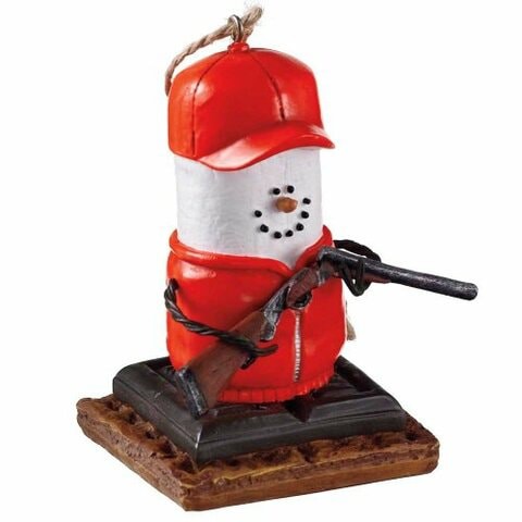 MIDWEST-CBK Smiling Red White S&#39;Mores Hunter 3 Inch Resin Decorative Holiday Ornament