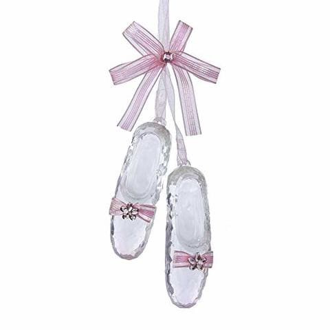 Kurt Adler Kurt S. Adler Yamd1345 Acrylic Ballet Shoes Ornament, 6&quot;, Pink