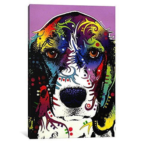 Icanvasart 1 Piece 4 Beagle Canvas Print By Dean Russo, 18 By 12&quot;/0.75&quot; Deep