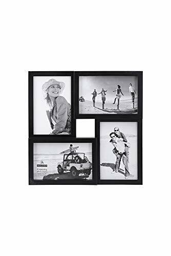 Malden 4X6 4-Opening Matted Collage Picture Frame, Displays Four, Black