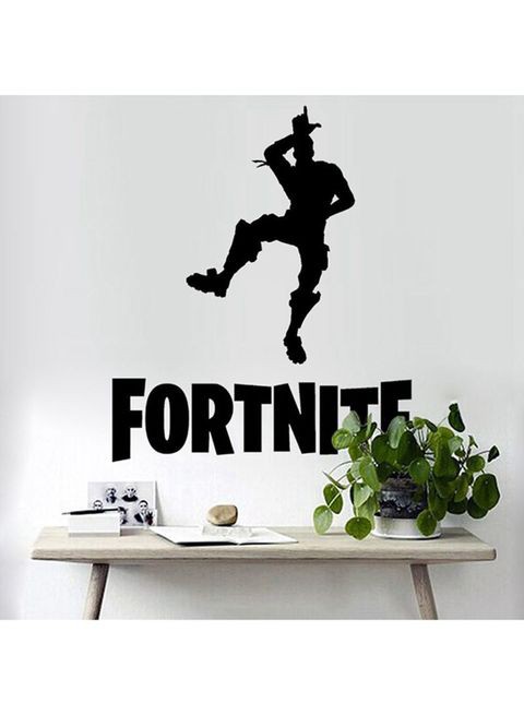 Generic Fortnite Character Wall Sticker Black 48 x 58centimeter