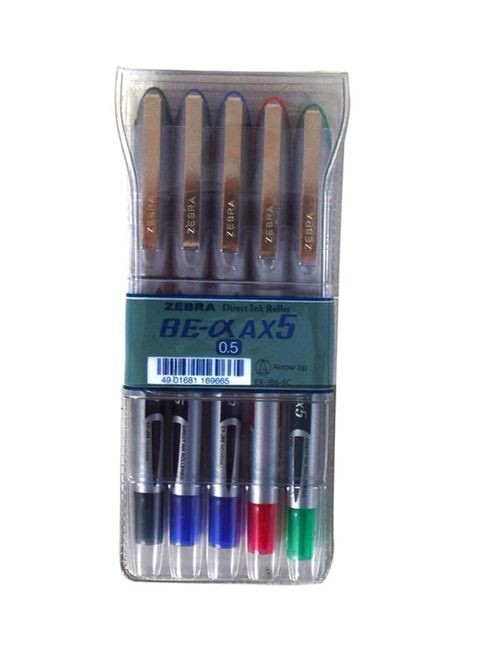 Generic Zebra Be Alpha Ax5 Roller 0.5Mm 5 Colors Set