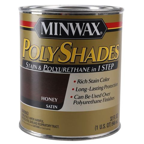 Minwax Polyshades Stain &amp; Polyurethane Honey Satin (480 ml)