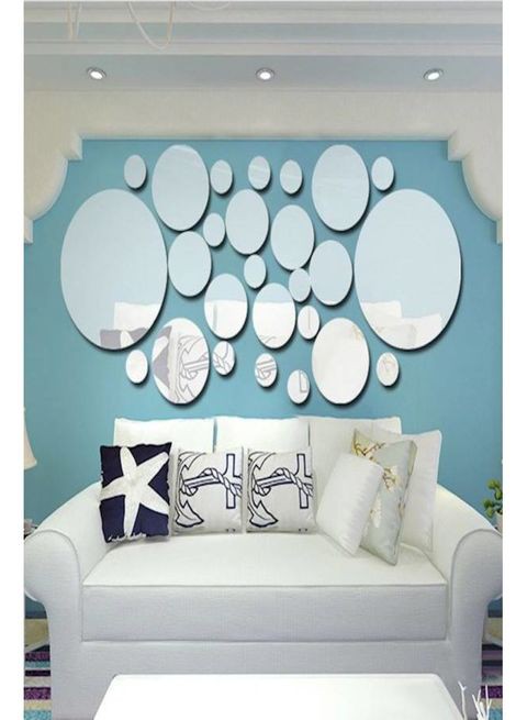 Generic 26 Piece Polka Dot Wall Mirror Stickers