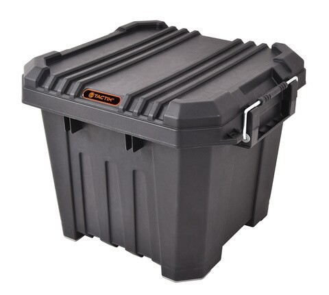 TACTIX - 30 Litre - Heavy Duty Storage Box - 40.8 W x 38.3 D x 32.5 H cm - Black - TTX-320500