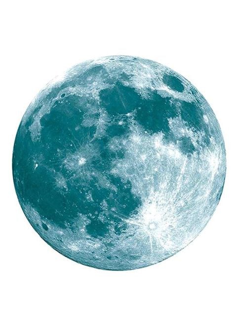 Generic Luminous Moonlight Wall Decal Sticker Blue/White 30X30cm