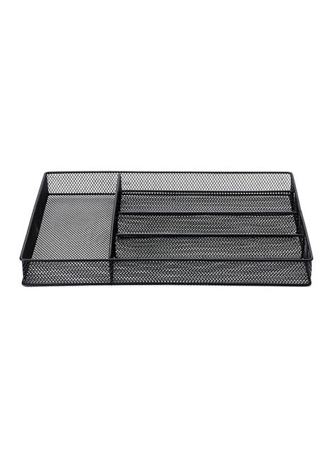 Generic 5-Compartments Tray Organizer Black