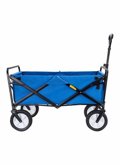 Foldable Heavy Duty Outdoor Cart Trolley Blue/Black/White 90x50centimeter