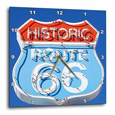 3Drose Dpp_88027_1 Arizona, Seligman, Neon Signage On Historic Route 66-Us03 Lse0015-Lynn Seldon-Wall Clock, 10 By 10-Inch