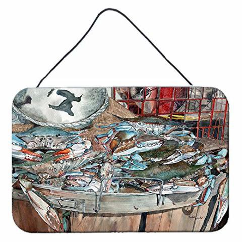 Caroline&#39;s Treasures 8961Ds812 Basket Full Of Blue Crabs Wall Or Door Hanging Prints, 8X12, Multicolor