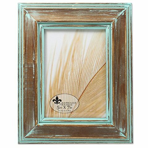 Lawrence Frames 5X7 Weathered Wood With Verdigris Wash Picture Frame