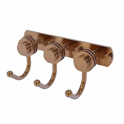 Allied Brass 920D-3 Mercury Collection 3 Position Multi Dotted Accent Decorative Hook, Brushed Bronze