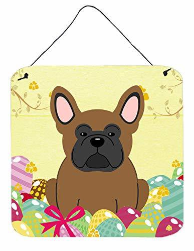 Caroline&#39;s Treasures Bb6013Ds66 Easter Eggs French Bulldog Brown Wall Or Door Hanging Prints, 6X6, Multicolor