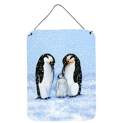 Caroline&#39;s Treasures Bdba0427Ds1216 Penguin Family By Daphne Baxter Wall Or Door Hanging Prints, 12X16, Multicolor