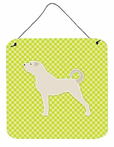 Caroline&#39;s Treasures Bb3877Ds66 Anatolian Shepherd Checkerboard Green Wall Or Door Hanging Prints, 6X6, Multicolor