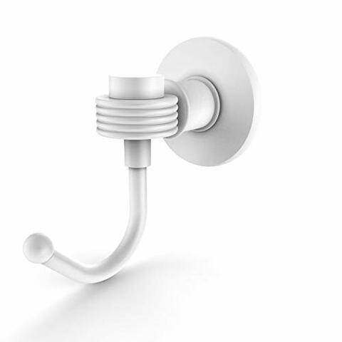 Allied Brass 2020G Continental Collection Groovy Accents Robe Hook, Matte White