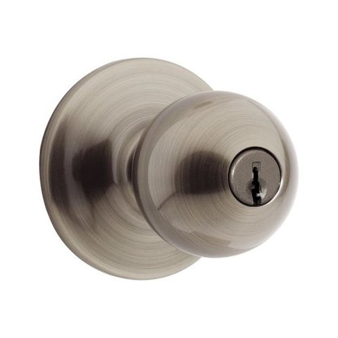 Kwikset 400P 15A 6Al Rcs Polo Entry Knob In Antique Nickel