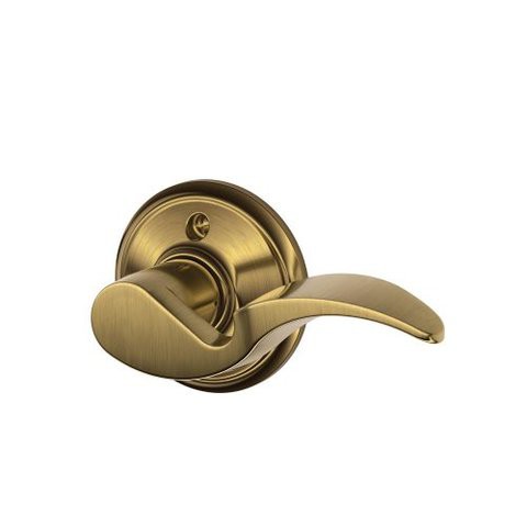 SCHLAGE Avanti Right Handed Lever Non-Turning Lock, Antique Brass (F170 Ava 609 Rh)