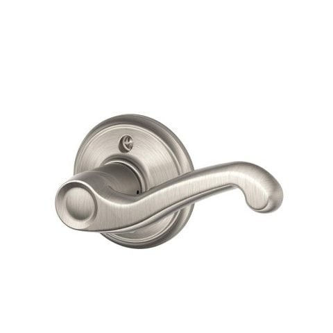 Schlage Flair Right Handed Lever Non-Turning Lock, Satin Nickel (F170 Fla 619 Rh)