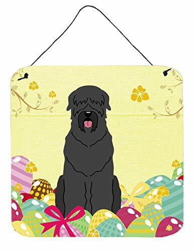 Caroline&#39;s Treasures Bb6026Ds66 Easter Eggs Black Russian Terrier Wall Or Door Hanging Prints, 6X6, Multicolor