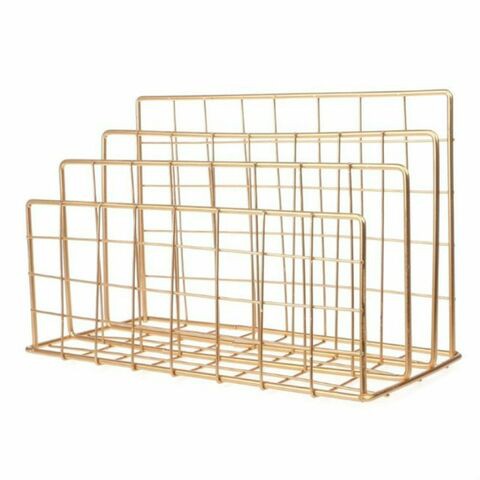 Magazine rack grid wrought iron desktop storage rack bookshelf file storage rack