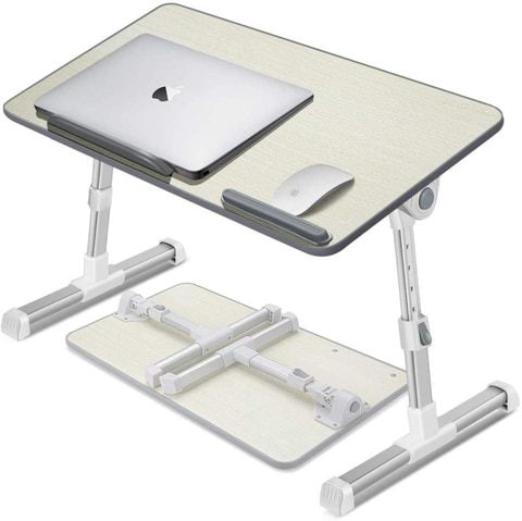 IBAMA Portable Laptop Stand Table Height And Angle Adjustable Desk Folding Table For Writing In Bed, Sofa And Couch With Anti Slip Pad