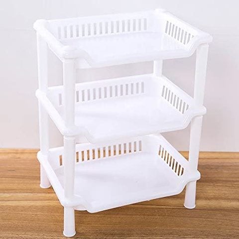 Generic - 3 Tier Plastic Corner Organizer Bathroom Caddy Shelf Kitchen Storage Rack Holder