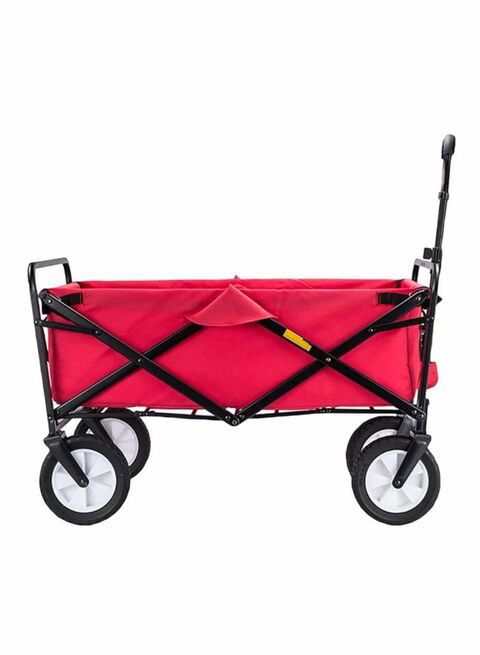 Foldable Heavy Duty Outdoor Cart Trolley Red/Black/White 90x50centimeter