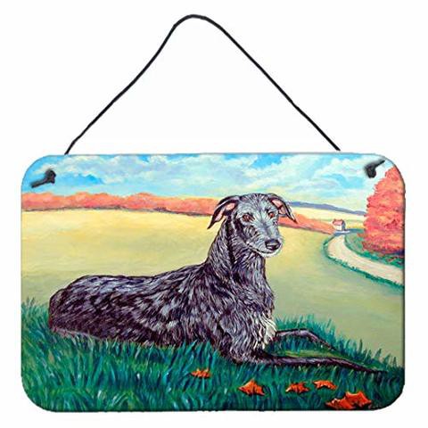 Caroline&#39;s Treasures 7521Ds812 Scottish Deerhound Aluminium Metal Wall Or Door Hanging Prints, 8X12, Multicolor