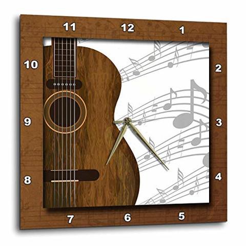 3Drose Dpp_149974_2 Guitar Music Concept Wall Clock, 13 X 13