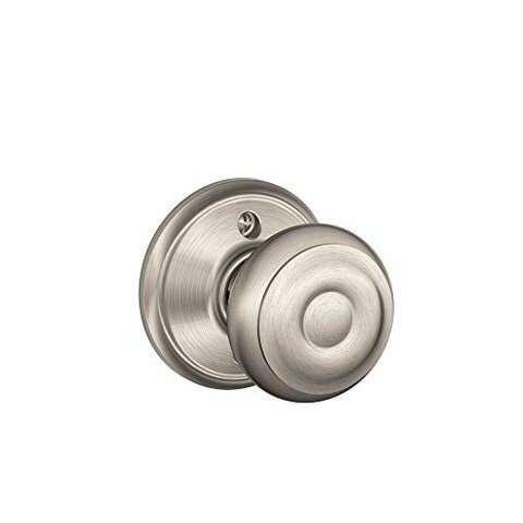 Schlage Lock Company Georgian Knob Non-Turning Lock, Satin Nickel (F170 Geo 619)