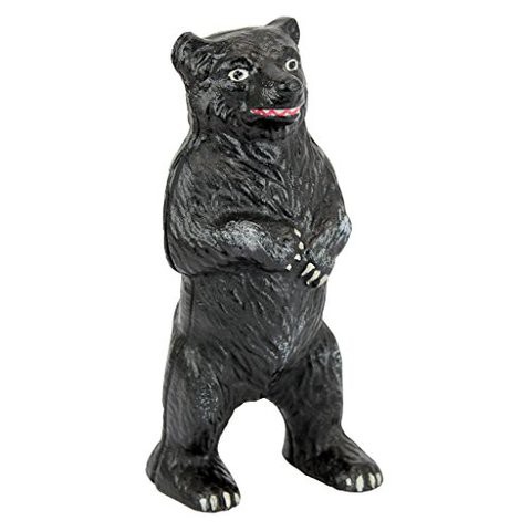 Design Toscano Standing Black Bear Still Action Die-Cast Iron Coin Bank, Full Color