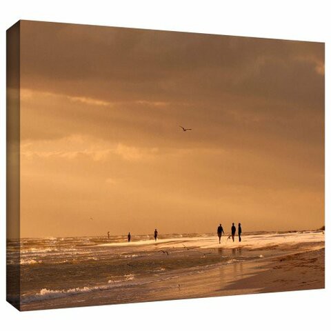 Artwall Lindsey Janich &#39;Walkers Siesta Key&#39; Gallery-Wrapped Canvas Artwork, 12 By 18-Inch