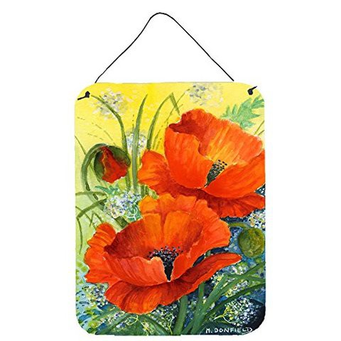 Caroline&#39;s Treasures Bmbo0946Ds1216 Poppies By Maureen Bonfield Wall Or Door Hanging Prints, 12X16, Multicolor