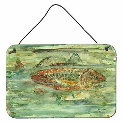 Caroline&#39;s Treasures 8960Ds812 Abstract Red Fish Wall Or Door Hanging Prints, 8X12, Multicolor