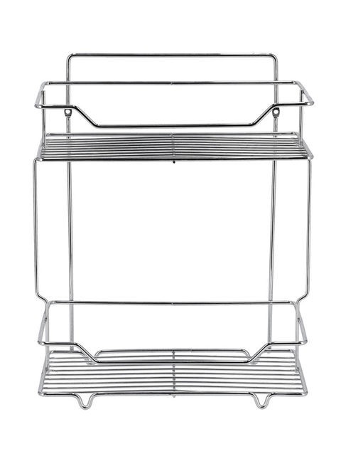 Delcasa 2-Tier Shower Rack Silver