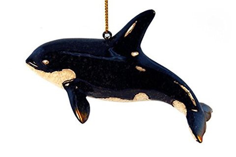 Stealstreet Yxf-162 4.25&quot; Killer Whale Aquatic Life Ceramic Decorative Ornament, Blue