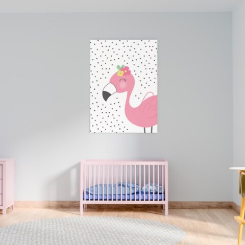 Sweet Pea Pink Flamingo Wall Art Print