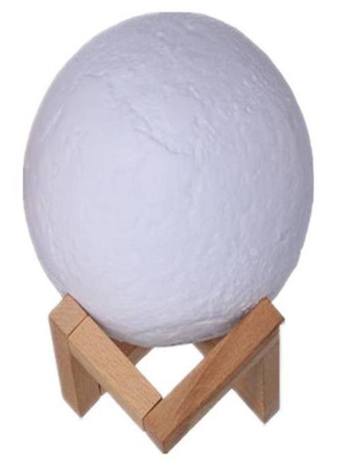 Generic Glowing Moon Globe Light White/Beige 15centimeter