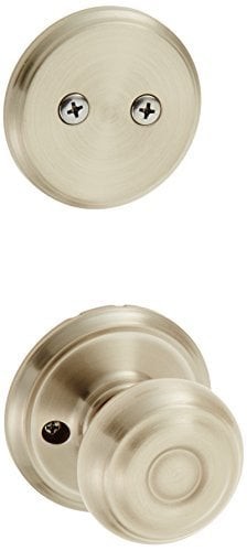 Schlage F94-Geo Georgian Knob Dummy Interior Pack From The F-Series, Satin Nickel