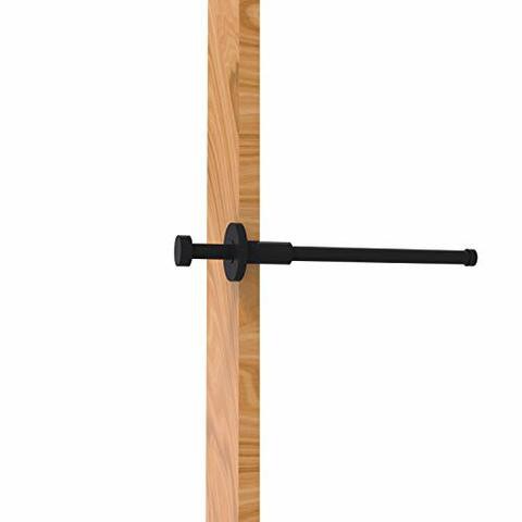 Allied Brass MD-23-BKM Modern Pullout Garment Rod, 10-Inch, Matte Black