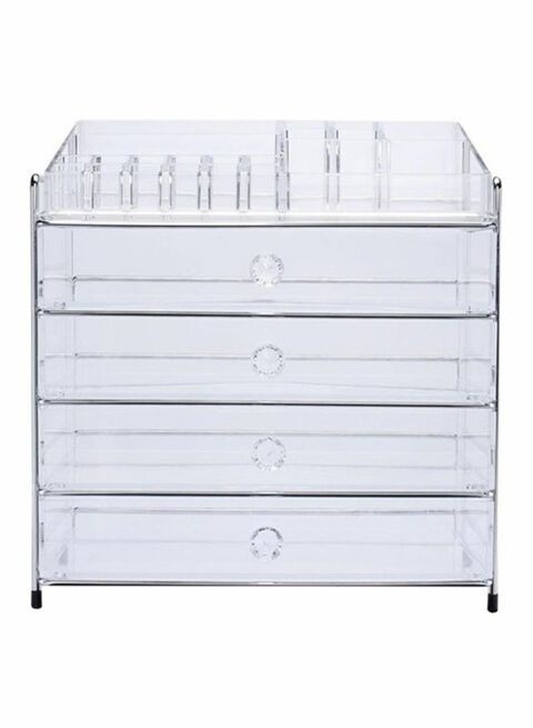 East Lady 4-Layer Cosmetic Storage Box Clear