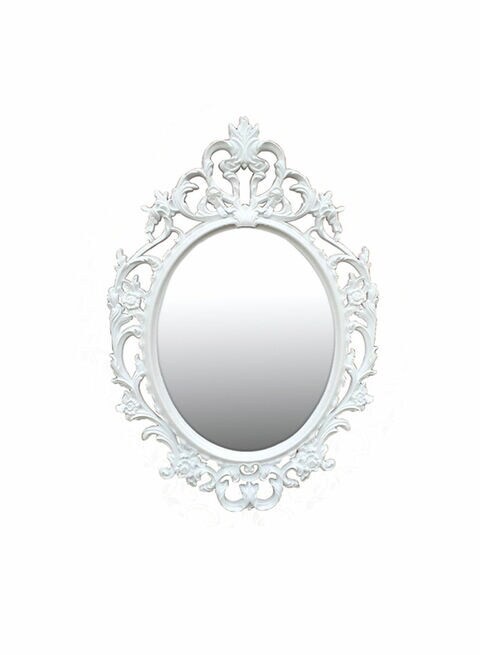 East Lady European Style Wall Mounted Mirror White 58x83x4cm