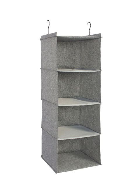 Generic 4-Shelf Hanging Closet Organizer Grey