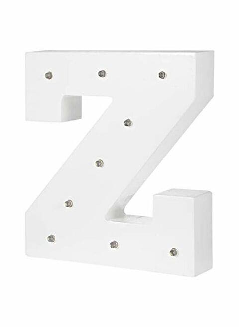 East Lady Letter Z Shaped Decorative LED Light White 16 x 16cm