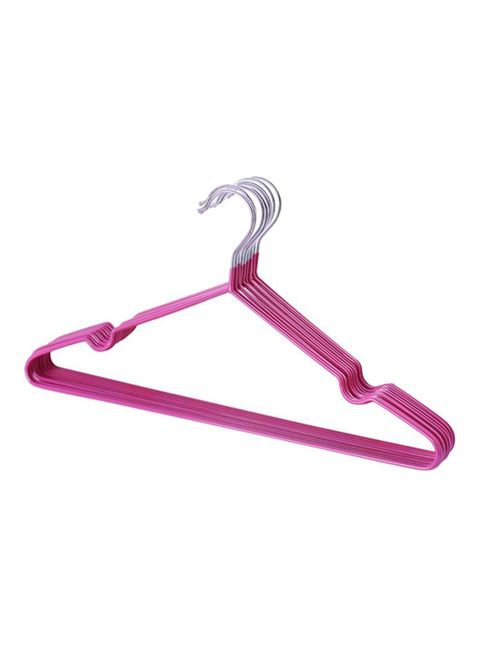 Generic 10-Piece Hanger Set Pink/Silver 40X20cm