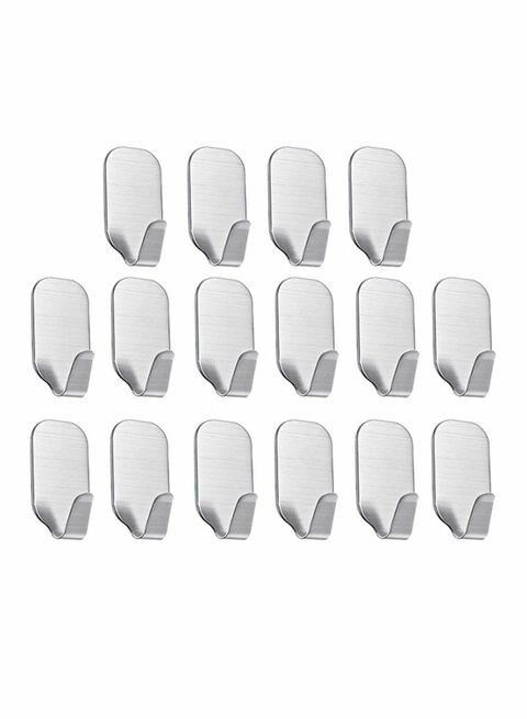 Sfemn 16-Piece Multipurpose Wall Hooks Silver 0.2 X 0.1 X 0.1Inch