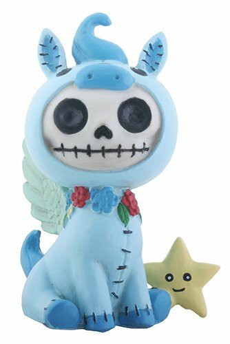 Summit Collection Furrybones Pegs Signature Skeleton In Blue Pegasus Costume With Star Buddy