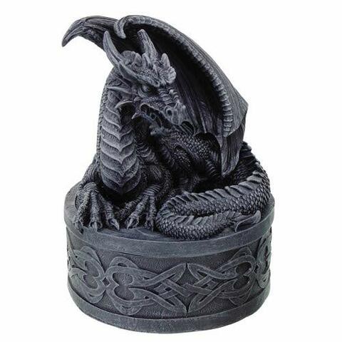 Pacific Giftware Pacific Trading Round Celtic Dragon Box